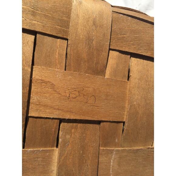 Wicker basket bathroom organizer magazine holder blanket handle farmhouse rustic - Picture 8 of 12